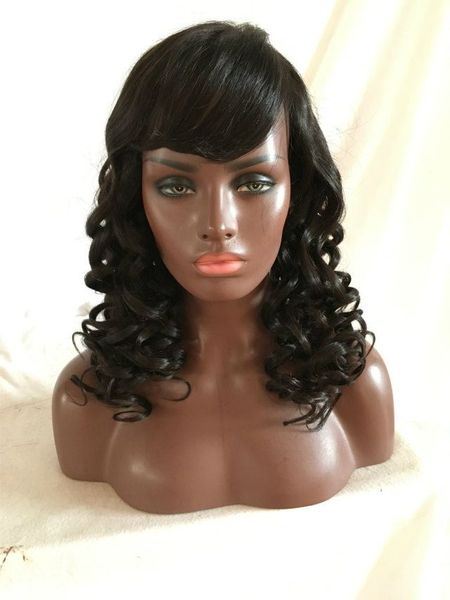 

вода волна человеческих волос парики для чернокожих женщин полный парики шнурка парик фронта шнурка бразильские девственные волосы полный па, Black;brown