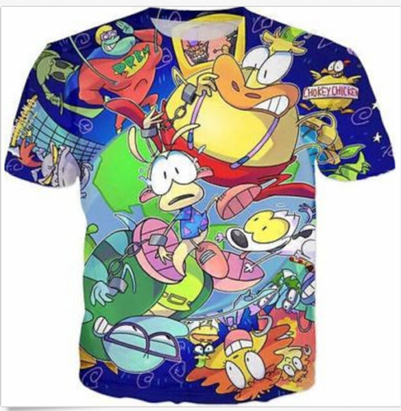 

новые мужские мода / женщины rockos современная жизнь t-shirt лето стиль смешные унисекс 3d печати повседневный t-shirt tops плюс размер aa2, White;black