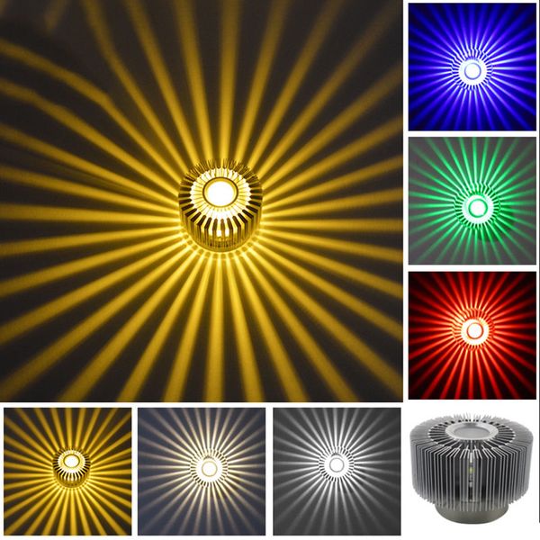 Runde LED-Wandleuchte, Gang-Korridor-Beleuchtung, Hotel-KTV-LED-Deckenleuchte, heißer Verkauf, moderne Veranda-Lichter, Aluminium-Sonnenblume, 3 W