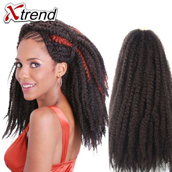 Xtrend Hair 18inch Afro Kinky Curly Twist Marley Braid Hair
