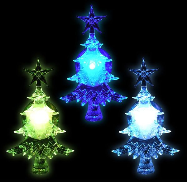 Colour Changing Led Acrylic Christmas Tree Window Sucker