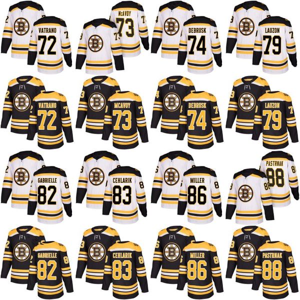 

2017-2018 Season 86 Kevan Miller 88 David Pastrnak 83 Peter Cehlarik 82 Jesse Gabrielle 79 Jeremy Lauzon Boston Bruins Custom Hockey Jerseys