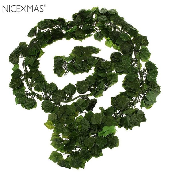 

12pcs 6 .5ft artificial ivy leaf garland plants vine fake foliage flowers for home garden wedding decoration rattan leaf vine