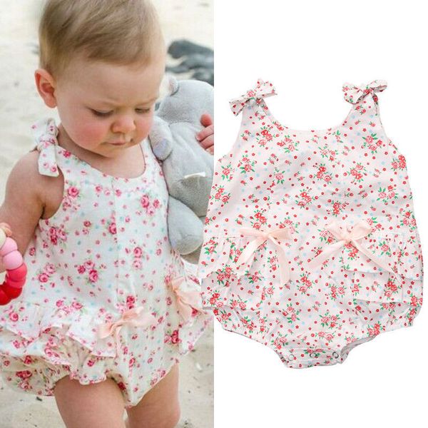 2019 Newborn Baby Girls Clothes Toddlers Romoper Dress Designer Kids Suit  Infant Summer Outfit Bubble Onesies Floral Porn Leotards From Formore,  $4.33 ...