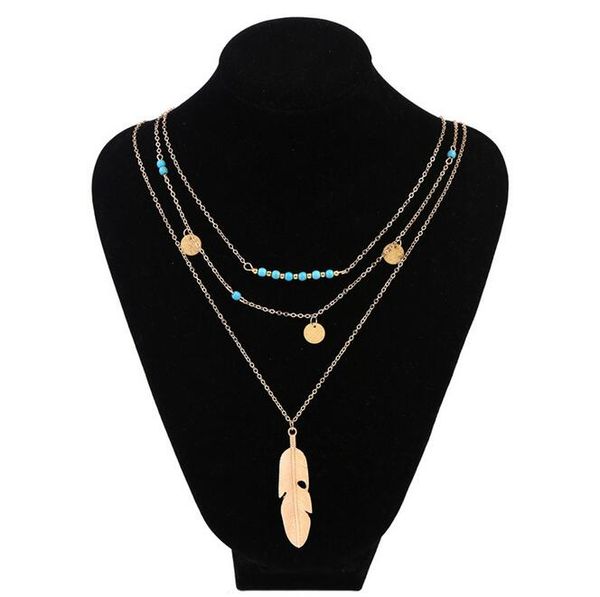 

new multi layer gold color tassel infinity necklace for women body chain jewellery bohemian turquoise choker colar collier ing, Silver