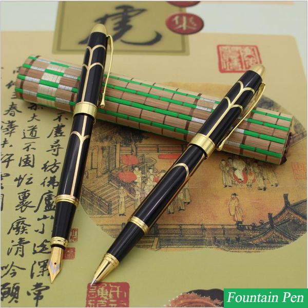 

wholesale-1pcs fashion design metal business pen student office gift pen ink pen iraurita fountain pen stationery 2000