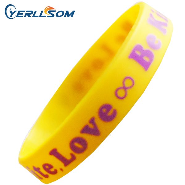 200 Pz/lotto Personalizzato Serigrafia 1 colore Personalizzato Centense Braccialetti di Gomma Per Eventi Y061502