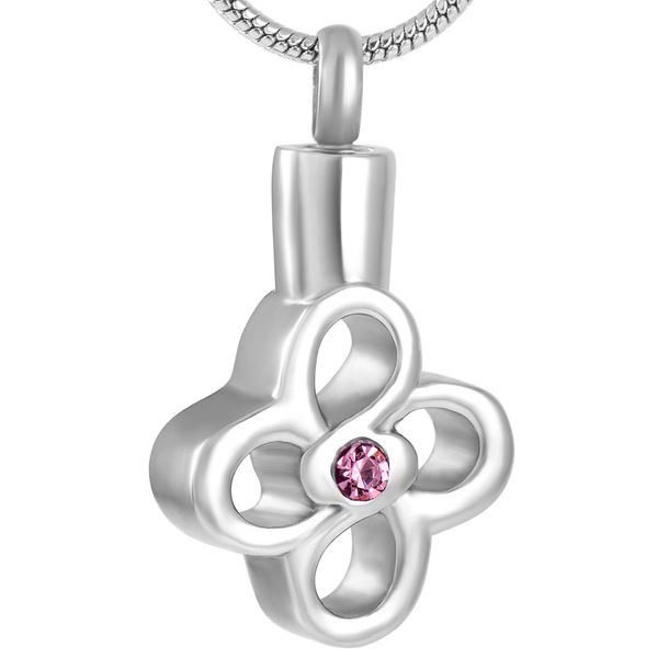

flower stainless steel cremation pendant necklace memory ashes keepsake urn necklace, Silver