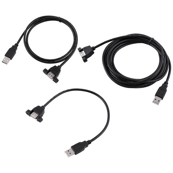 3 pz/lotto Freeshipping 33.5 CM, 100 CM, 300 CM Cavo di prolunga USB 2.0 Adattatore USB da maschio a femmina Cavo di prolunga USB