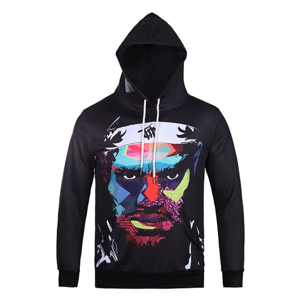 

wholesale- plus size men's casual sweatshirt printed fashion brand sweatshirt men hoddies coat size m-3xl, Black