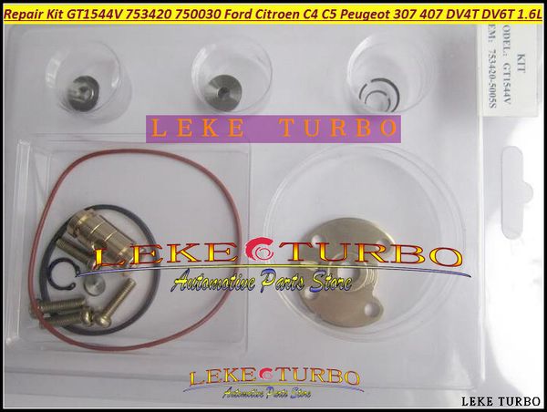 Turbo Repair Kit Reconstruir GT1544V 753420 753420-5005s 750030-0002 Turbocompressor para Ford Citroen C3 C4 C5 307 407 DV4T DV6T 1.6L