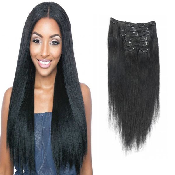 Brazilian 7a Straight Virgin Human Hair 70g 220g Clip In Extension
