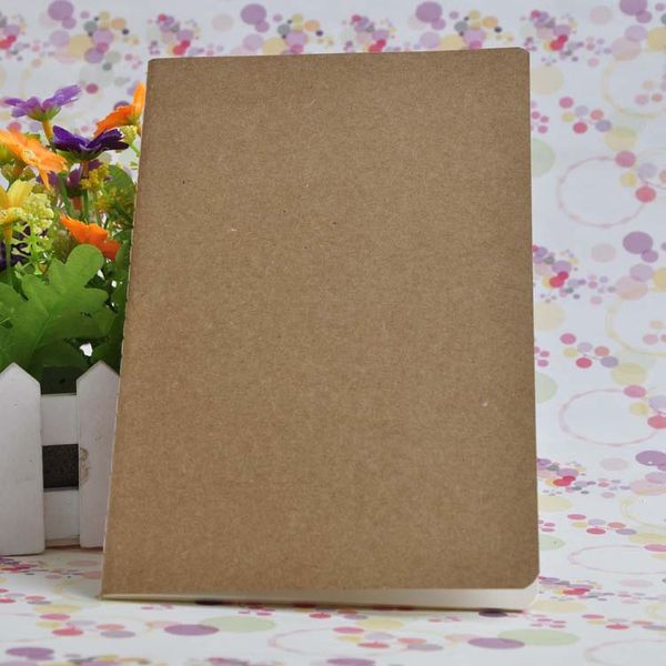 

a5 blank inside page notepads cowhide paper notebook solid color copybook classical notepad simple notebooks factory direct sales 1 4jc r, Purple;pink