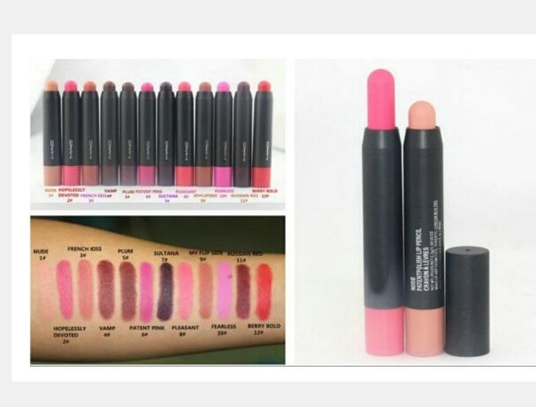 

FREE SHIPPING NEW Makeup Patent Polish Lip Pencil Velvet Matte Lipstick Pencil 2.3g(24PCS/LOT)