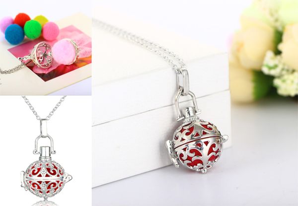 

Aromatherapy Diffuser Necklaces Essential Oil Diffuser Locket Necklaces Jewelry Cage Pendant For Women Fashion Gift FBA Drop Shipping B439Q