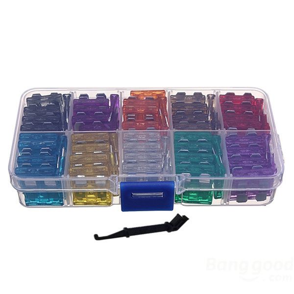 

100pcs blade car fuse kit 2a 3a 5a 7.5a 10a 15a 20a 25a 30a 35a
