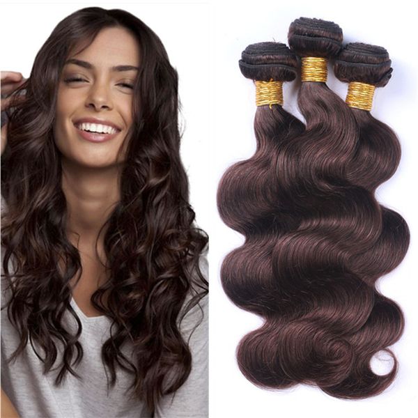 

8a brazilian virgin hair dark brown 2 body wave human hair 3 bundle 10 quot 30 quot brown hair exten ion dhl free