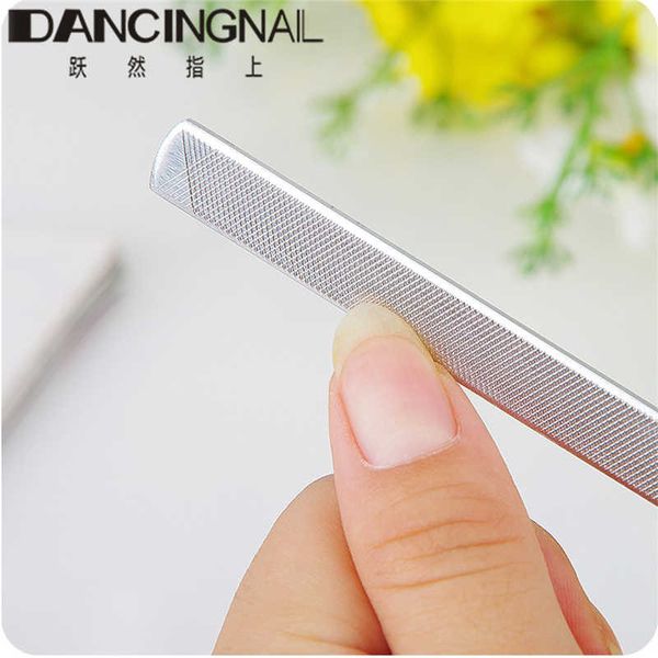 

wholesale- 1pcs new professional stainless steel double-sided foot toe nail art file buffer sandpaper pedicure manicure polishing tool