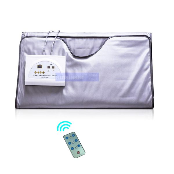 

new arrival quick effect 2 zone infrared sauna blanket fir far infrared slimming heating spa therapy portable weight loss detox machine