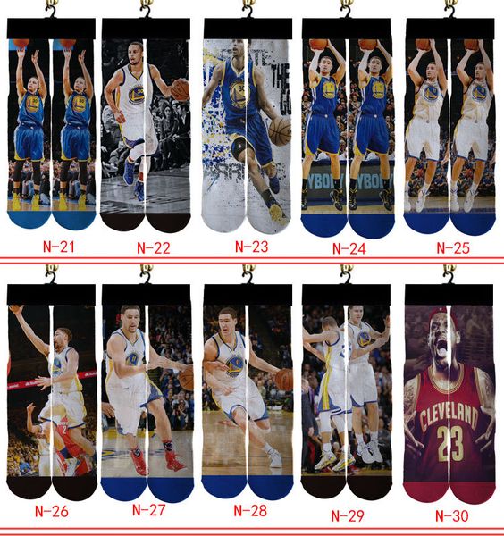 

stockings boys girls middle socks basketball running sport cheerleaders long socks 3d printed socks customized style, Black