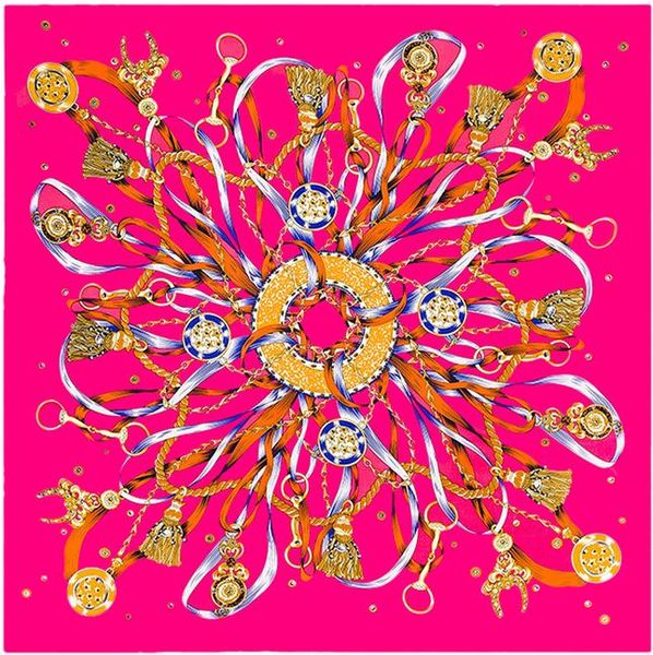 

wholesale-[viaons] 2015 100*100 silk scarf brand square women twill ribbon pattern scarf hijab scarves for women cachecol feminino wj615, Blue;gray