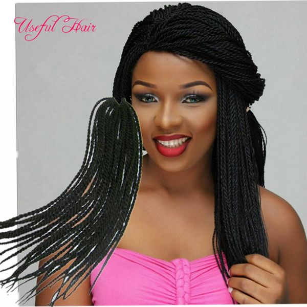 

kanekalon senegalese braid hair sythetic braiding hair marley braids havana twist crochet braid hair flashy curl dreadlocks island twist, Black