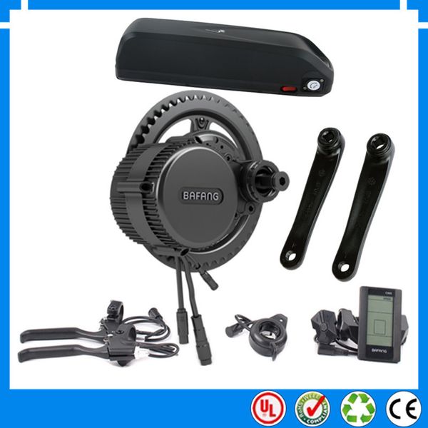 

eu no tax 48v 750w bbs02 bafang mid drive electric motor kit + 48v 14.5ah li-ion down tube ebike battery