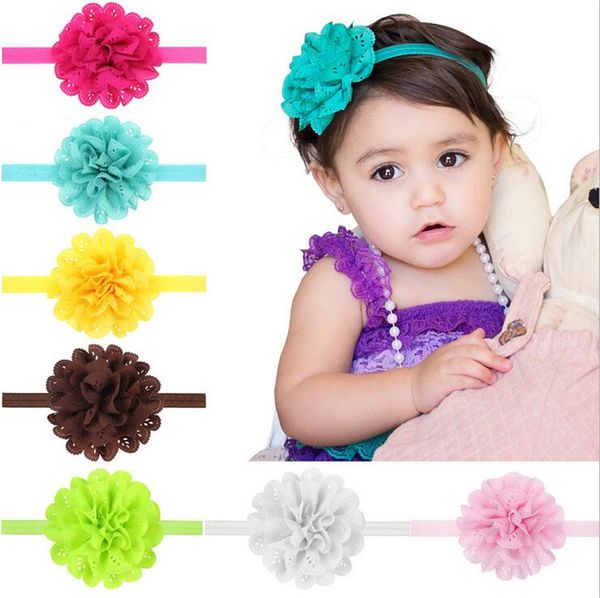 Fashion Baby Girls Headbands Mix Large Flower Assorted Colors Children Hair Accessories Kids Headwear Head Piece Head Accessories Kha89 Red Hair