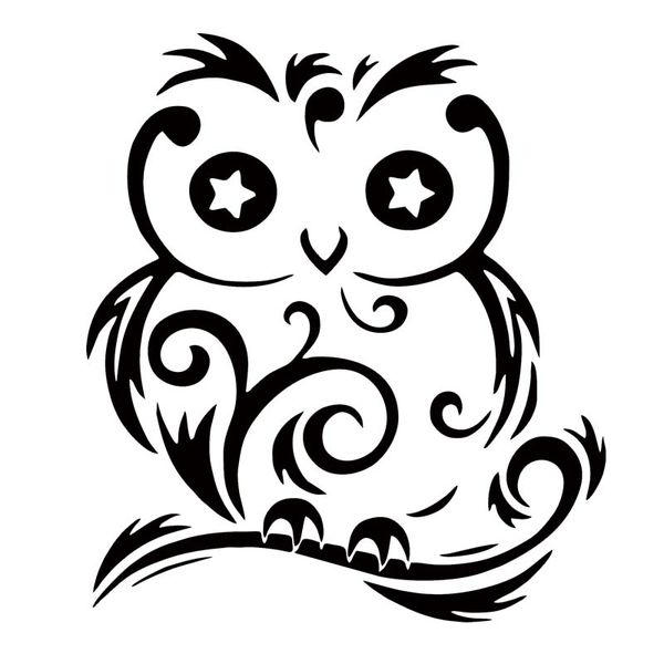 

new product for cute owl swirls vinyl sticker car styling decal car truck jdm wall hoot wise accessories graphics decorate