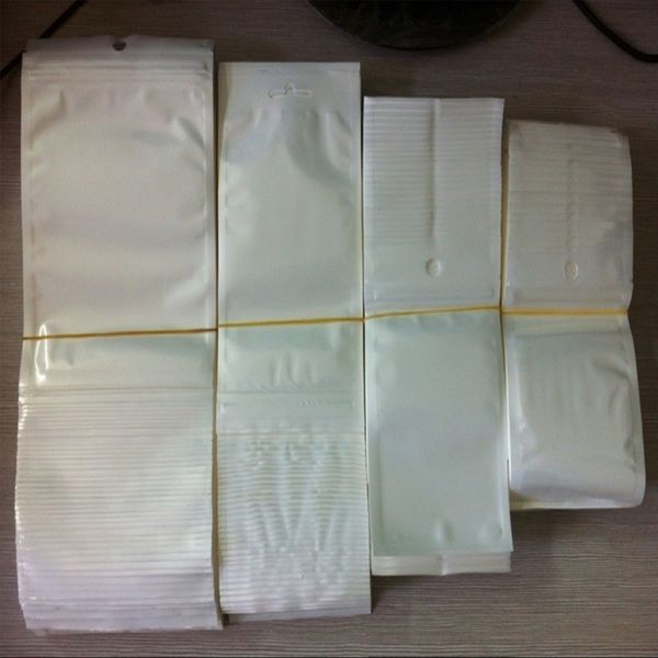 

clear+white plastic zipper retail package bag for data cable car charger cell phone accessories packing bag 5000pcs/lot