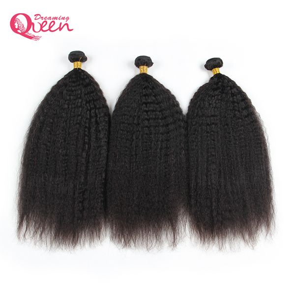 

brazilian kinky straight human hair weaves 100% unprocessed brazilian virgin human hair 3 bundles natural black ing