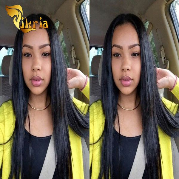 

unprocessed brazilian virgin straight hair wigs lace front glueless malaysian indian peruvian human hair full lace wigs price wigs, Black;brown