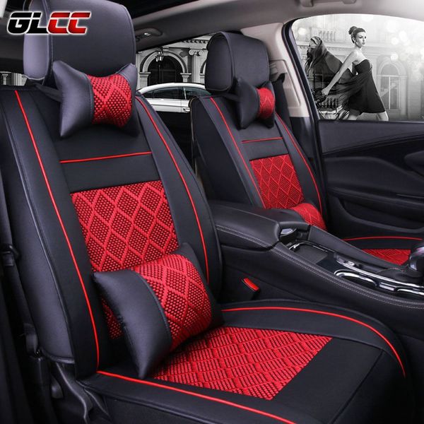 Brand New Styling Luxury Pu Leather Front Rear Car Seat Covers Complete Set Universal Fit 5seats Automobiles Cover Best