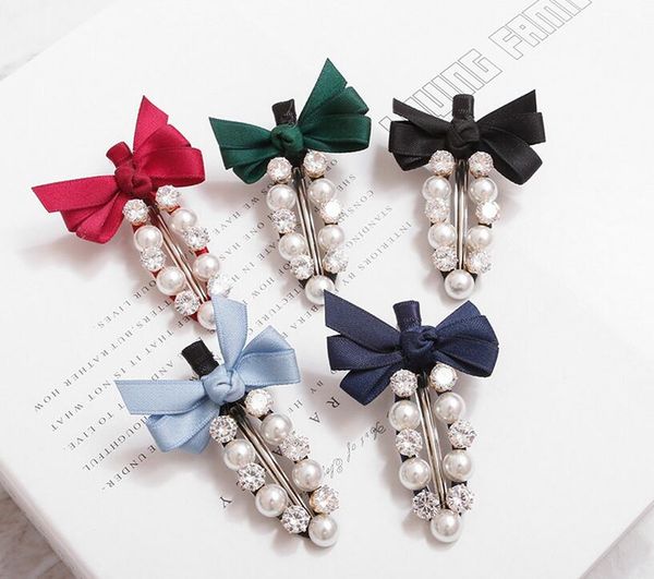 Good A Hair Ornaments Bow Drill Rhizome Zircon Pearl Hairpin Liu