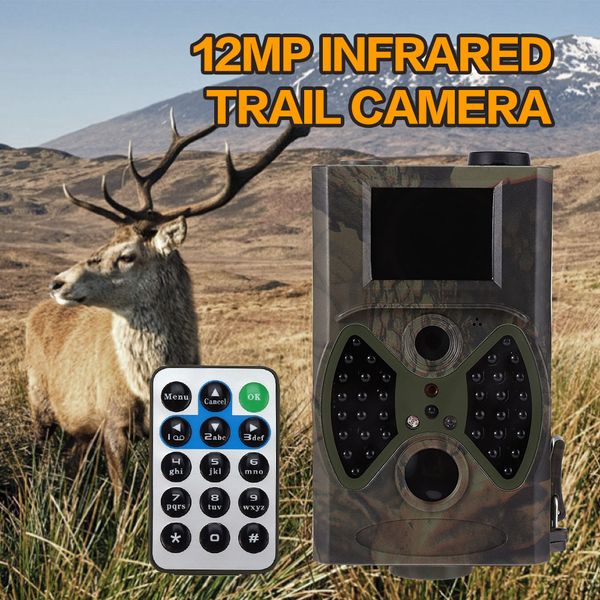 

wholesale-12mp hunting cameras scouting digital wildlife camera infrared trail hc - 300a trap game cameras no glow night vision