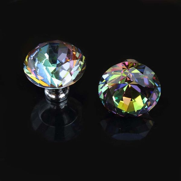 2019 Diameter 40mm Colorful Glass Crystal Win Cabinet Drawer Knobs