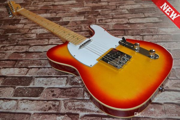 

one neck (no scarf) solid body sunburst guitar oem electric guitar in stock