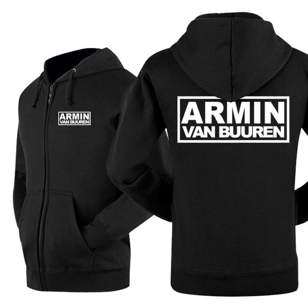 

wholesale- new 2017 casual active hoodies men hip hop sweatshirts printed armin buuren rock band mens winter jackets and coats, Black