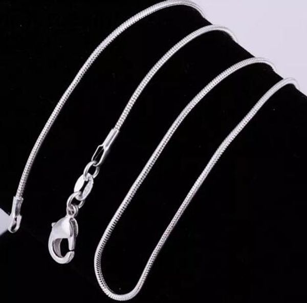 

big promotions 1mm 18inches 925 sterling silver snake chain necklace fashion jewelry 10 pcs ing