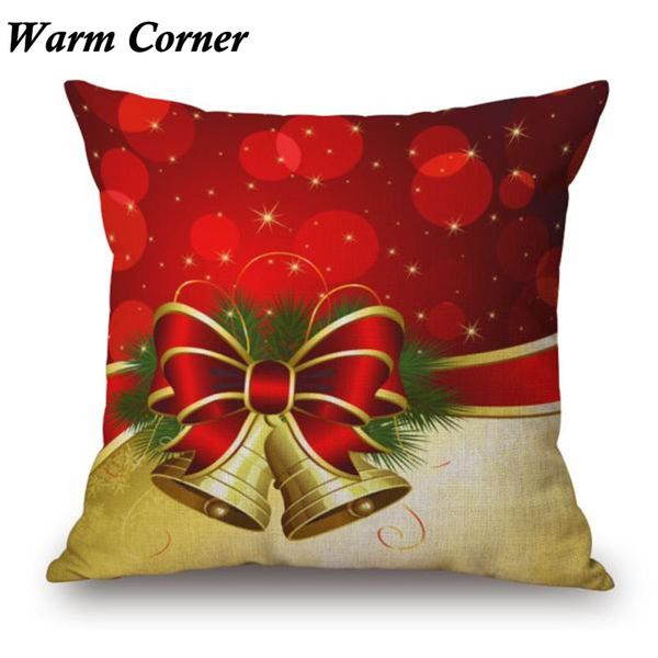 

wholesale- 2017 christmas linen square throw flax pillow case decorative pillow cover halloween sept 16