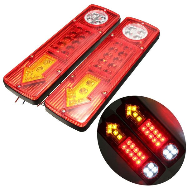 

1 pair 12vdc 19 led trailer tail braking turning reversing lights