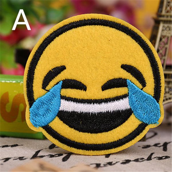 

fashion emoji patches shirt jerseys t-shirt decoration different style fabric with glue ironing fastness fast shipping, Black