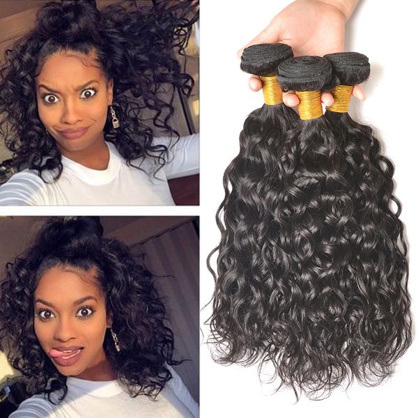 3 Water Wave Human Hair Wefts 8a Raw Unprocessed Virgin Indian