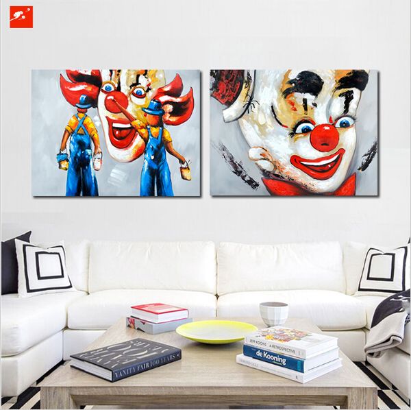 Pop Colour Funny Street Graffiti Clowns Wall Art Figure Poster Canvas Paint Home Decor Picture For Bedroom Or Living Room From Cyon2017 115 78