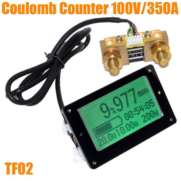 Freeshipping 100 V 350A Lood-zuur Lithium Batterij Capaciteit Tester Spanning Stroom Display Coulombmeter Coulomb Teller