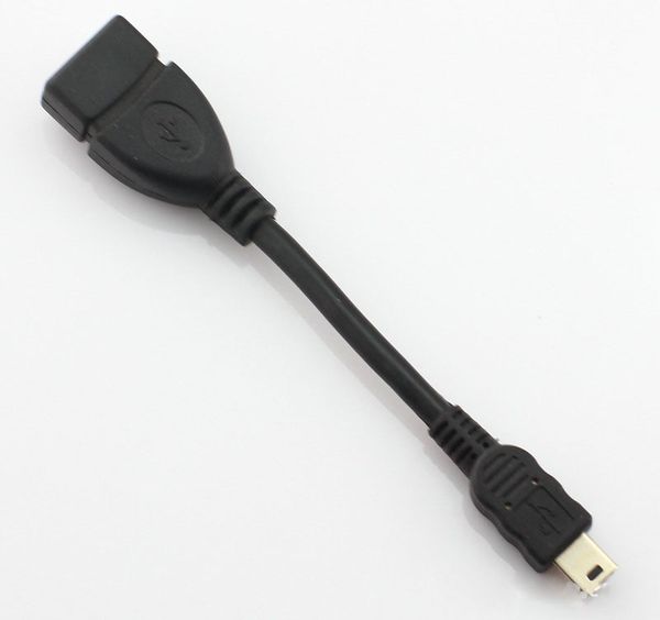 

micro usb mini 5pin t type interface host cable otg adapter 10cm mini usb cable for tablet pc mobile phone mp4 mp5 500pcs/lot
