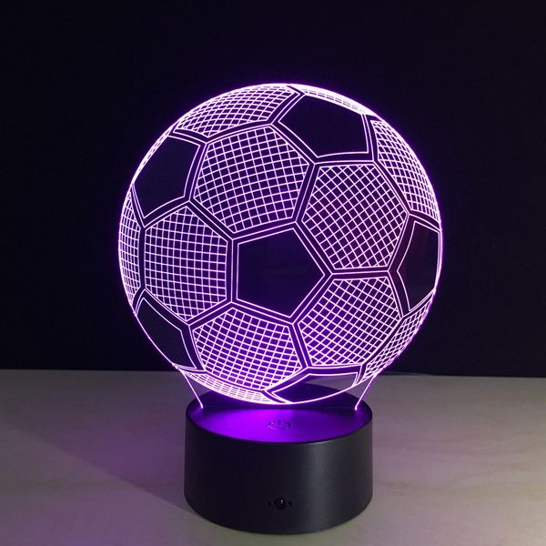 

Футбол Футбол 3D Оптическая Иллюзия Лампа Night Light DC 5 В USB Зарядка 5-й Батареи Оптовая