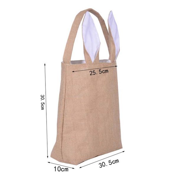 

by dhl cotton linen easter bunny ears basket bag for easter gift packing easter handbag for child fine festival gift