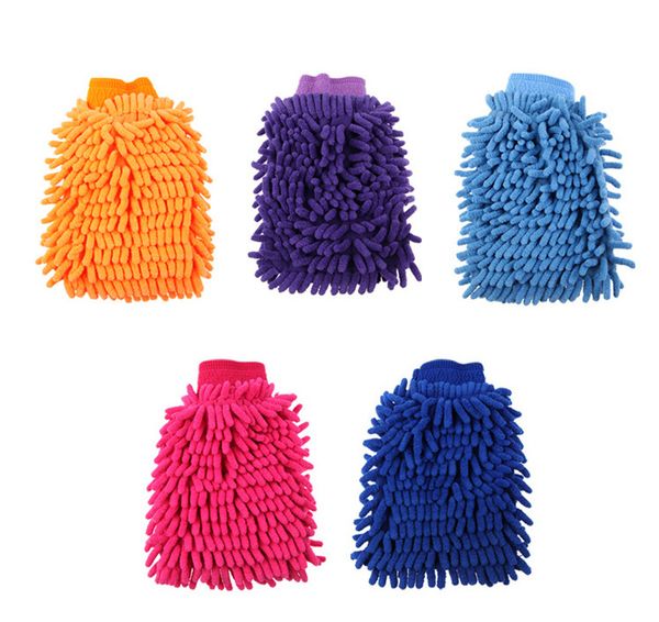 

car washing cleaning gloves double side chenille washer tool super mitt microfiber cleaning cloth wholesale ing