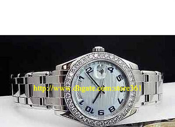 store361 nuovi arrivi orologi 39mm Platinum PEARLMASTER Glacier Blue Wave Arabic 18946